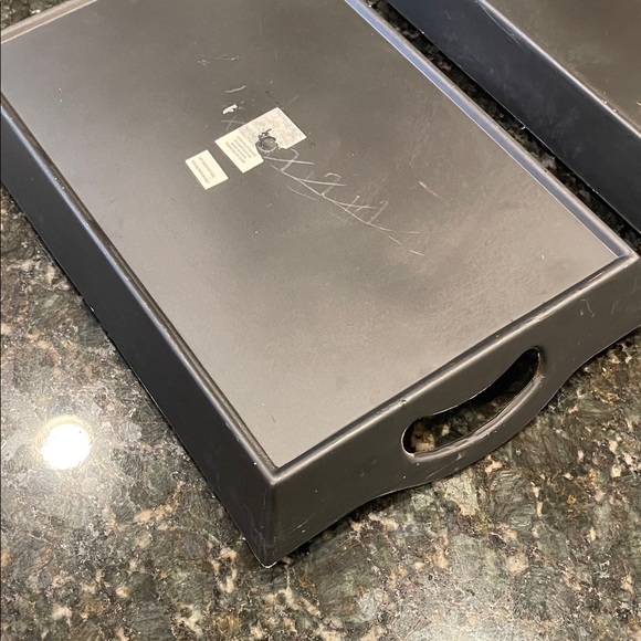 Decorative Red and Blue Pottery Barn Patterned Trays - Picture 11 of 11